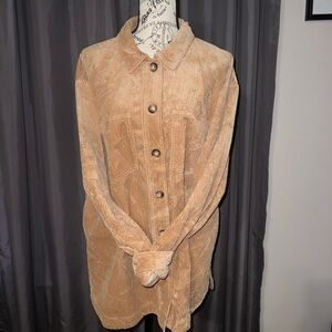 NWT Madewell Light Brown Corduroy Shirt Jacket